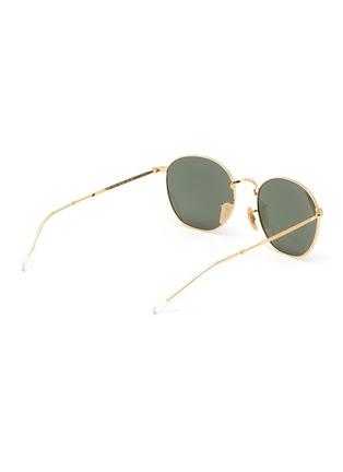 Figure View - Click To Enlarge - RAY-BAN - METAL ROUND FRAME BLACK LENS ULTRA-THIN SUNGLASSES