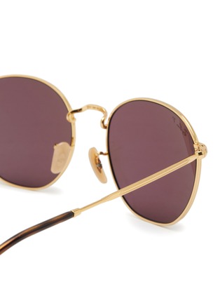 Detail View - Click To Enlarge - RAY-BAN - METAL ROUND FRAME BROWN LENS ULTRA-THIN SUNGLASSES