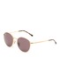 RAY-BAN - METAL ROUND FRAME BROWN LENS ULTRA-THIN SUNGLASSES