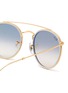 Detail View - Click To Enlarge - RAY-BAN - METAL ROUND FRAME GREY LENS DOUBLE BRIDGE SUNGLASSES