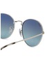 Detail View - Click To Enlarge - RAY-BAN - METAL DAVID ROUND FRAME BLUE LENS SUNGLASSES