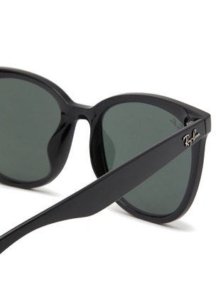 Detail View - Click To Enlarge - RAY-BAN - ACETATE CORE SQUARE FRAME BLACK LENS SUNGLASSES