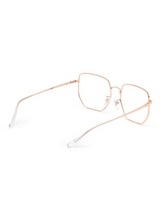 Figure View - Click To Enlarge - RAY-BAN - METAL GEOMETRIC OVERSIZED FRAME OPTICAL GLASSES