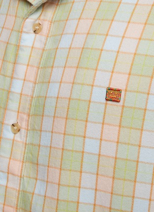  - ACNE STUDIOS - OVERSIZE SLANTED POCKET CHEQUERED FLANNEL OVERSHIRT