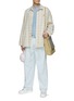 Figure View - Click To Enlarge - ACNE STUDIOS - OVERSIZE SLANTED POCKET CHEQUERED FLANNEL OVERSHIRT
