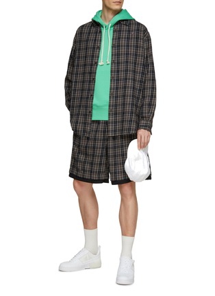 Figure View - Click To Enlarge - ACNE STUDIOS - CHECKED LONG SLEEVE FLANNEL BUTTON UP SHIRT