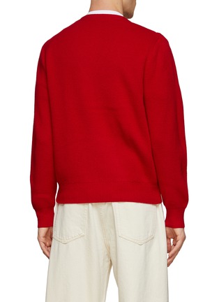 Back View - Click To Enlarge - ACNE STUDIOS - Face Logo Checker Wool Cardigan