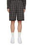Main View - Click To Enlarge - ACNE STUDIOS - CHECK FLANNEL BASKETBALL MESH SHORTS