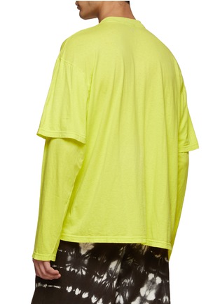 Back View - Click To Enlarge - ACNE STUDIOS - FADE OUT FAUX DOUBLE LAYER T-SHIRT