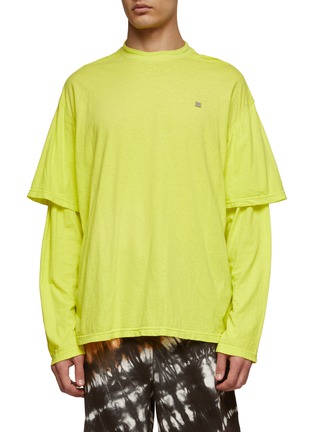 Main View - Click To Enlarge - ACNE STUDIOS - FADE OUT FAUX DOUBLE LAYER T-SHIRT