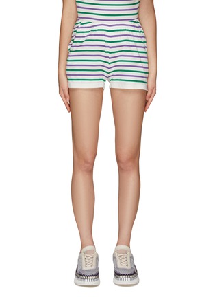 Main View - Click To Enlarge - KULE - Multi-colour Striped Cotton Shorts