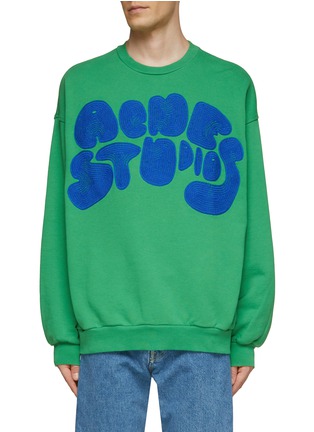 Main View - Click To Enlarge - ACNE STUDIOS - EMBROIDERY CHEST LOGO RELAXED FIT SWEATSHIRT