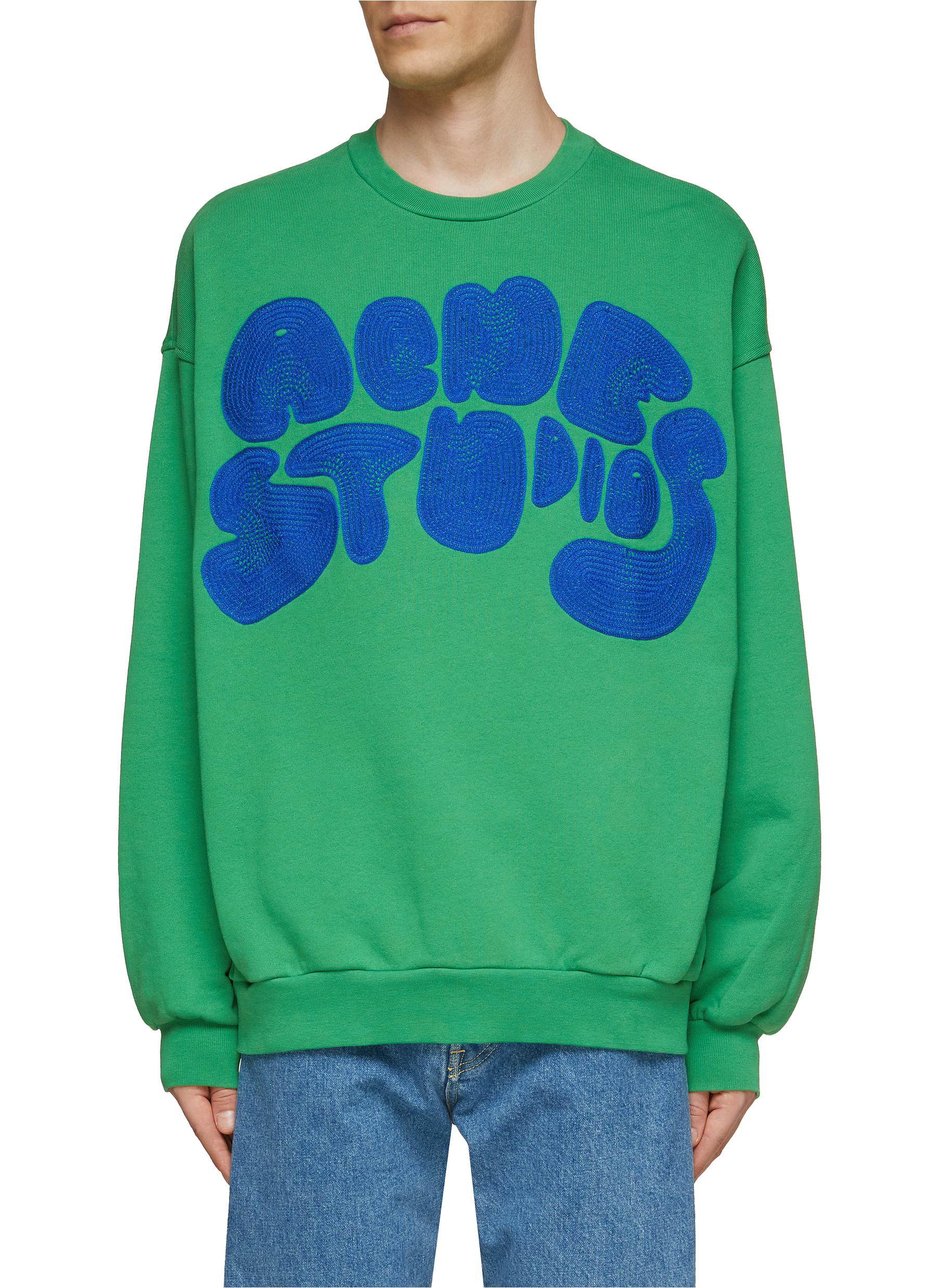 ACNE STUDIOS EMBROIDERY CHEST LOGO RELAXED FIT SWEATSHIRT