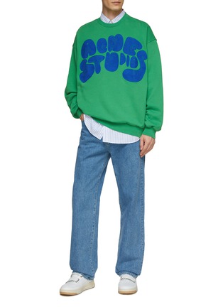 Figure View - Click To Enlarge - ACNE STUDIOS - EMBROIDERY CHEST LOGO RELAXED FIT SWEATSHIRT