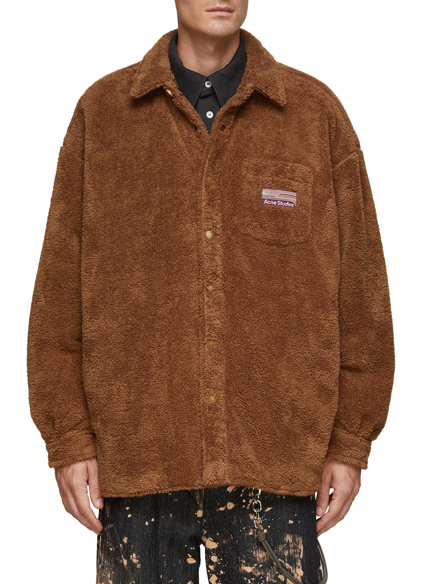 Acne Studios Male Padded Soft Teddy Jacket - Acne Studios - Brown