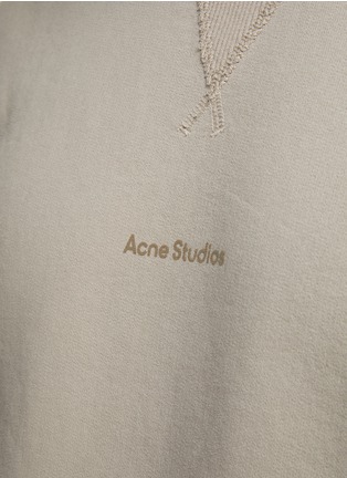  - ACNE STUDIOS - Chest Logo Loose Fit Cotton Crewneck Sweatshirt