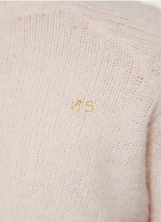  - ACNE STUDIOS - LOGO EMBROIDERY BRUSHED CREWNECK WOOL SWEATER