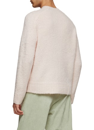 Back View - Click To Enlarge - ACNE STUDIOS - LOGO EMBROIDERY BRUSHED CREWNECK WOOL SWEATER