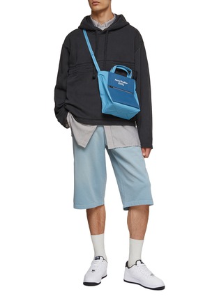 Figure View - Click To Enlarge - ACNE STUDIOS - CHEST TAPE INSERTS PULL OVER HOODIE