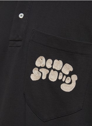  - ACNE STUDIOS - CHAIN STITCH EMBROIDERY CHEST POCKET PIQUE POLO SHIRT