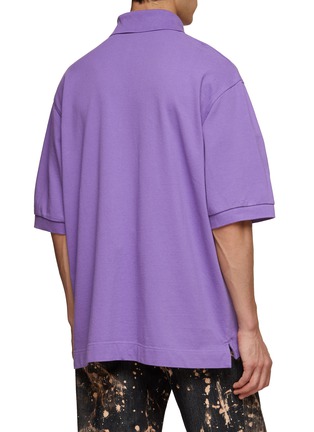Back View - Click To Enlarge - ACNE STUDIOS - CHAIN STITCH EMBROIDERY CHEST POCKET PIQUE POLO SHIRT