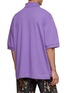 Back View - Click To Enlarge - ACNE STUDIOS - CHAIN STITCH EMBROIDERY CHEST POCKET PIQUE POLO SHIRT