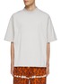 Main View - Click To Enlarge - ACNE STUDIOS - Logo Mock Neck Cotton Boxy Short-Sleeved T-Shirt