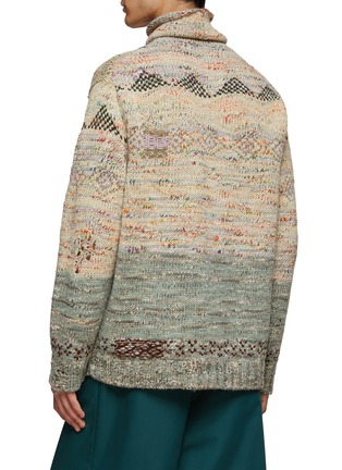 Back View - Click To Enlarge - ACNE STUDIOS - Jacquard Loose Fit Turtleneck Sweater
