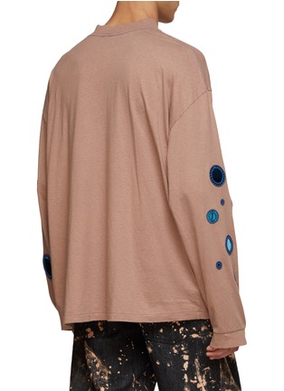 Back View - Click To Enlarge - ACNE STUDIOS - MIRROR EMBROIDERY CREWNECK LONG SLEEVE T-SHIRT