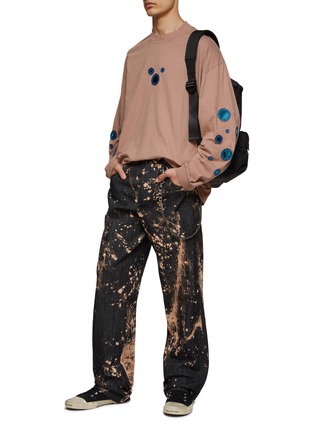 Figure View - Click To Enlarge - ACNE STUDIOS - MIRROR EMBROIDERY CREWNECK LONG SLEEVE T-SHIRT