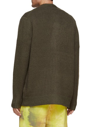 Back View - Click To Enlarge - ACNE STUDIOS - V-NECK COTTON WOOL BLEND CARDIGAN