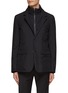 HERNO - ZIP FRONT HIGH NECK SINGLE BREASTED BLAZER