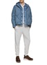 Figure View - Click To Enlarge - HERNO - Hooded Diamond Quilted Down Zip-Up Jacket