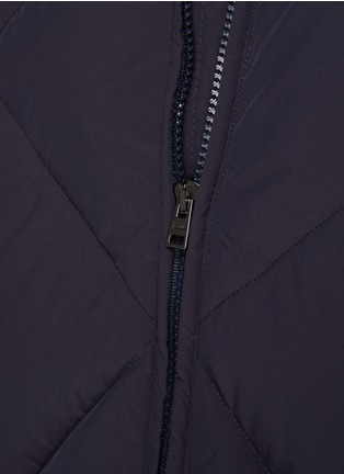  - HERNO - ZIP FRONT FIXED HOOD POLARTECH DIAMOND QUILTED DOWN JACKET