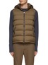 Main View - Click To Enlarge - HERNO - ZIP FRONT HIGH NECK DETACHABLE HOOD QUILTED VEST