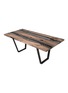 Main View - Click To Enlarge - ALCAROL - Wetland Streams Wood Clear Resin Steel Dining Table