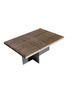 Main View - Click To Enlarge - ALCAROL - Marble Ways Scratched Wood Clear Resin Steel Coffee Table