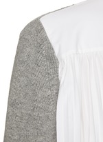 SACAI | Pleated Back Wool Knit Cardigan | Women | Lane Crawford