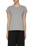 Main View - Click To Enlarge - SACAI - PLEATED SHIRT BACK COTTON JERSEY T-SHIRT