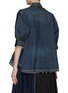 Back View - Click To Enlarge - SACAI - Knit Front Raw Hem Denim Pullover