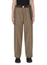 SACAI - BELTED HIGH RISE RELAXED FIT STRAIGHT LEG PANTS