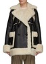 Main View - Click To Enlarge - SACAI - FAUX SHEARLING BUTTON FRONT COAT