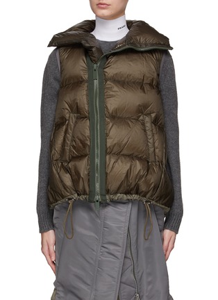 Main View - Click To Enlarge - SACAI - ASYMMETRIC ZIP UP PUFFER VEST