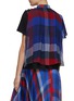 Back View - Click To Enlarge - SACAI - Pleated Plaid Overlay Mock Neck T-Shirt