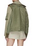 Back View - Click To Enlarge - SACAI - Bomber Detailing Cotton Gabardine Double Breasted Jacket