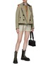 Figure View - Click To Enlarge - SACAI - Bomber Detailing Cotton Gabardine Double Breasted Jacket