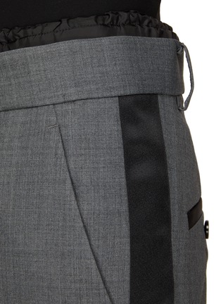  - SACAI - Drawstring Waist Side Stripe Pleated Suit Pants