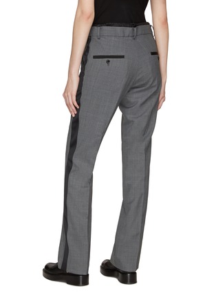 Back View - Click To Enlarge - SACAI - Drawstring Waist Side Stripe Pleated Suit Pants