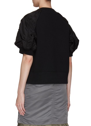 Back View - Click To Enlarge - SACAI - NYLON TWILL SPONGE SWEAT PULLOVER