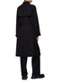 Back View - Click To Enlarge - PRADA - BELTED DOUBLE BREASTED WOOL GABARDINE COAT